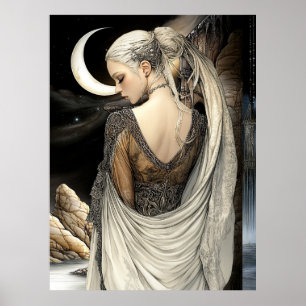 Affiche FD2 Croissant de Lune Enchanté Déesse 7