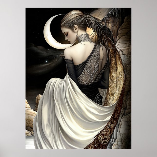 Affiche FD2 Croissant de Lune Enchanté Déesse 8 (Devant)