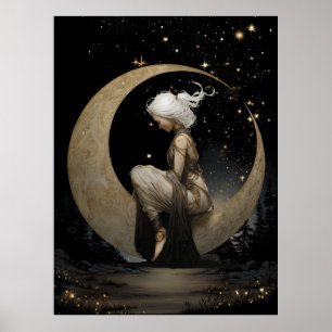 Affiche FD2 Enchantée 6 Déesse de la Lune Croissan
