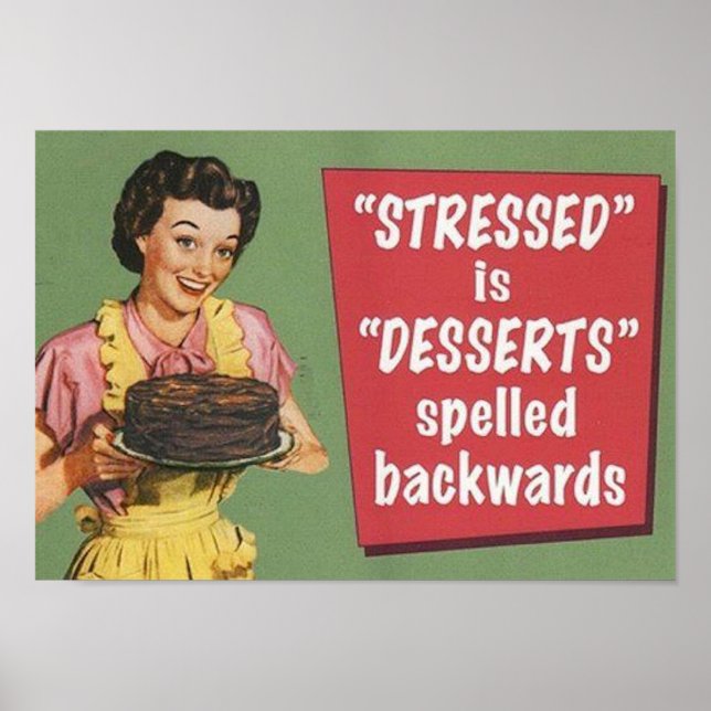 affiche féminine style années 60 drôle (Devant)