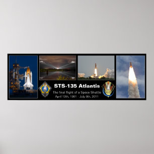 Affiche finale de vol de STS-135 l'Atlantide