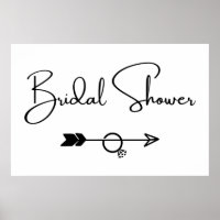 Affiche flèche pour Baby Shower