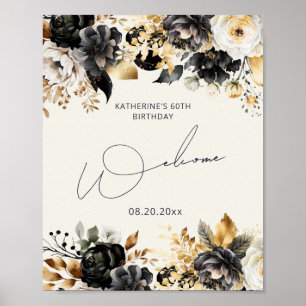 Affiche Fleurie 'Black Gold' pour les 60 ans