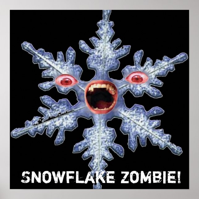 Affiche Flocon de neige Zombie ! (Devant)