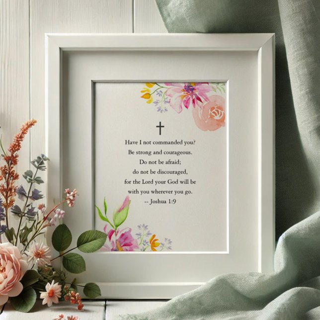 Affiche Floral Inspirational pour Femmes (Faith posters watercolor floral art by Victoria Grigaliunas of Do Tell A Belle)