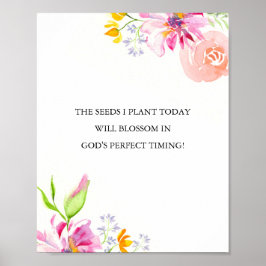 Affiche Floral Inspirational pour Femmes