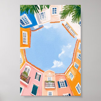 Affiche florale «Blushing Botanica» Élégance mural