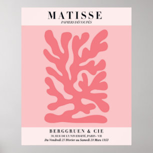 Affiche florale rose pastel Art mural de style M