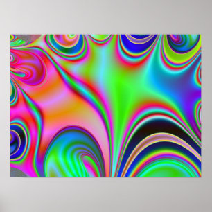 Affiche fractionnée arc-en-ciel