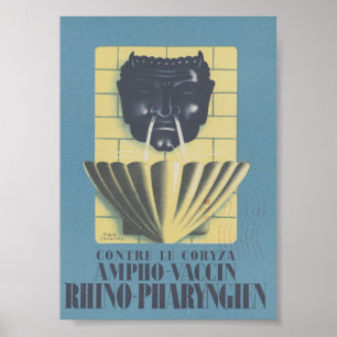 Affiche française de vaccin Ampho Ronchèse 1910