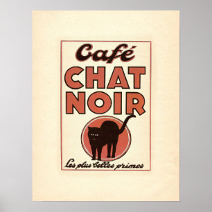 Affiche française vintage "conversation de Café