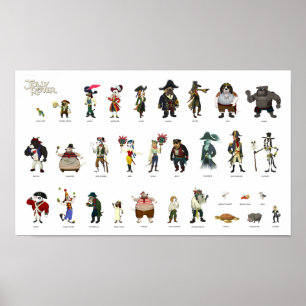 Affiche gaie de caractères de Rover