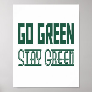 Affiche Go Green (format de cadre photo standard)