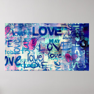 Affiche Graffiti Love