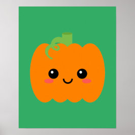 Affiche graphique de citrouille, décoration murale