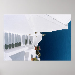 Affiche grecque d'îles-santorini