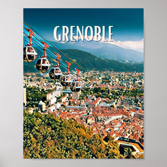 Affiche Grenoble Photo Vintage (Devant)