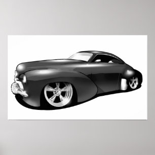 affiche gris hotrod