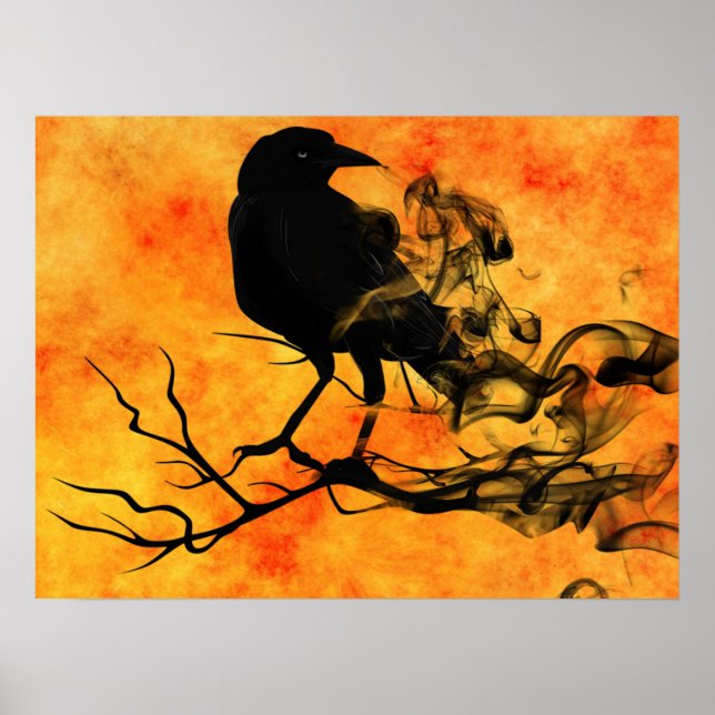 Affiche Halloween - Affiche Corbeau (Devant)