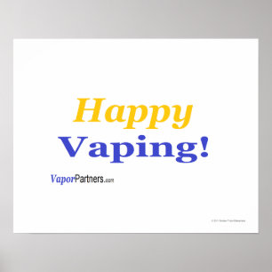 Affiche heureuse de Vaping pour cette occasion