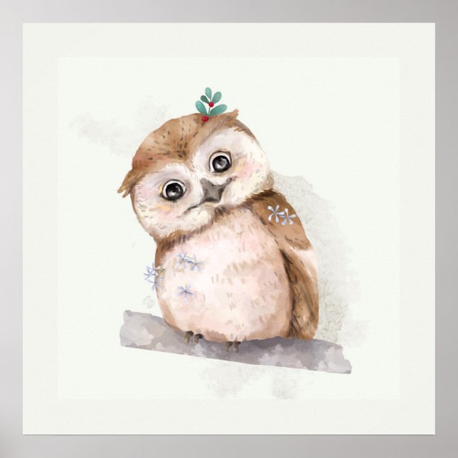 Affiche Hibou pour bébé (Devant)