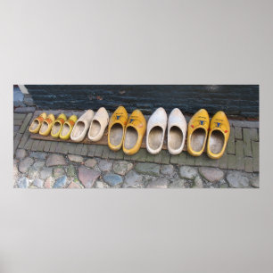 Affiche hollandaise Chaussures en bois en Hollande