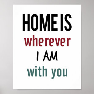 Affiche Home Is (format de cadre photo standard)