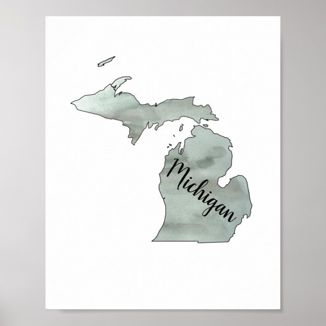 Affiche illustrant l'état du Michigan (Devant)