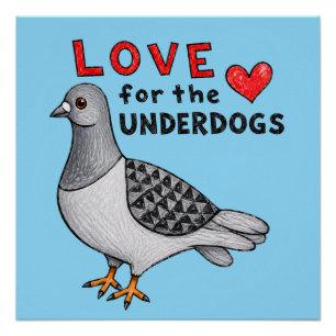 Affiche Illustration Pigeon de Ville