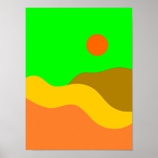 Affiche illustrative du paysage de la montagne Ret