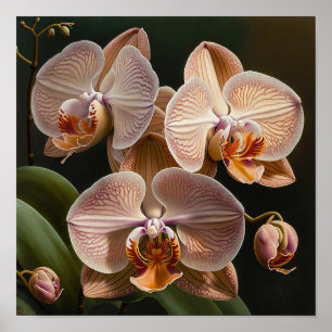 Affiche Impression Artistique Fleurs d'Orchidée Pa