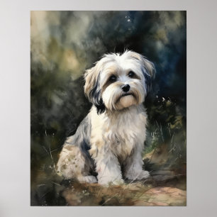 Affiche Impression d'Art de Chien Terrier Tibétain