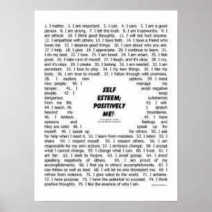 Affiche : "Individu Esteem_Positively je "