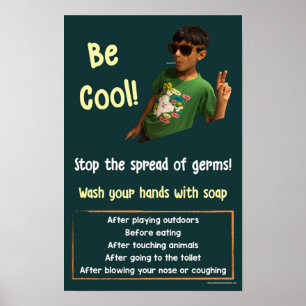 Affiche informationnelle de sécurité de lavage des