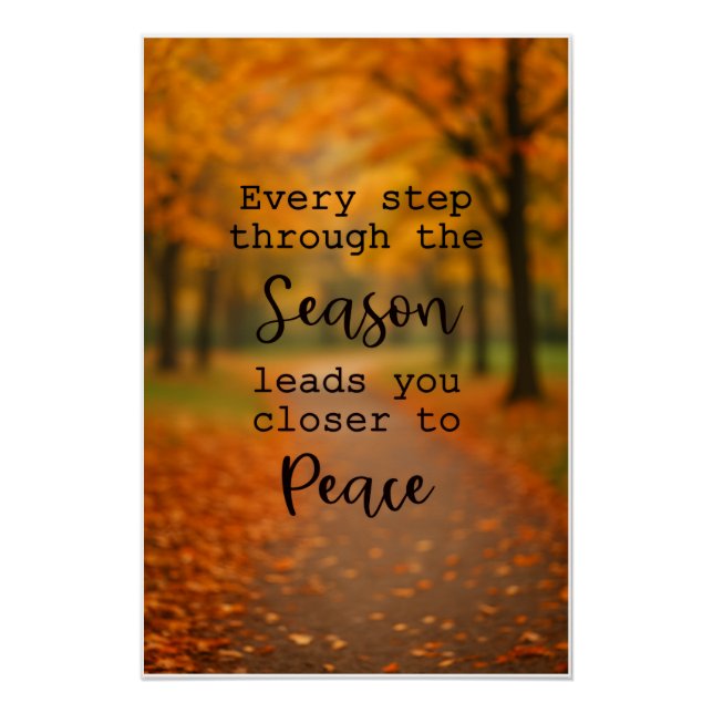 Affiche inspirante d'automne (Devant)