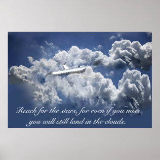 Affiche inspirante de l'avion