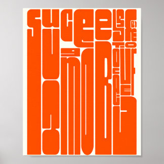 Affiche Inspirante Succès & Courage – Rétro Gras