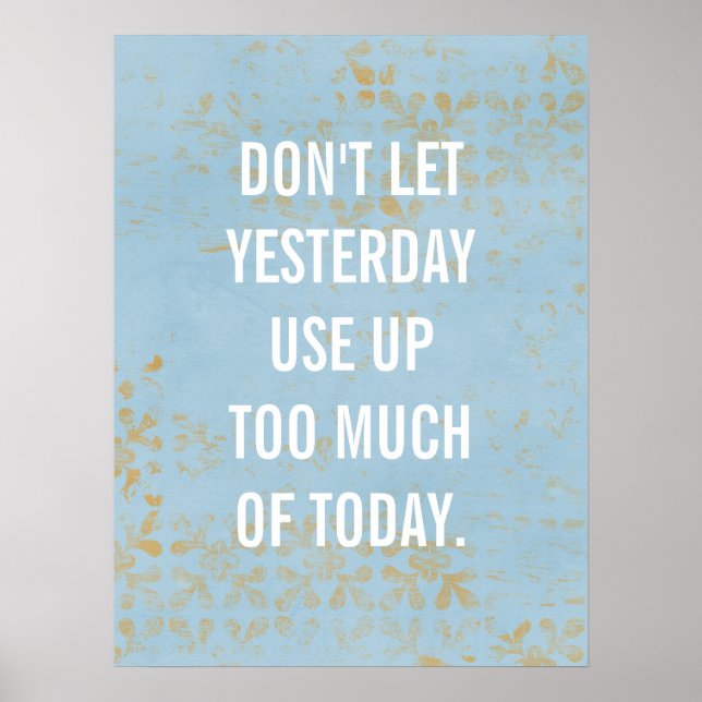 affiche inspirante, typographie, bleu personnalisé (Devant)