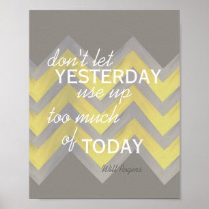 affiche inspirante Will Rogers cite chevron