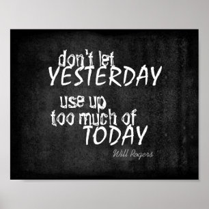 affiche inspirante Will Rogers cite sur grey