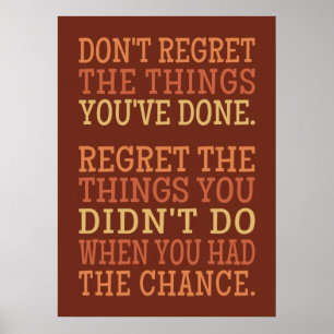 Affiche Inspirational REGRETS