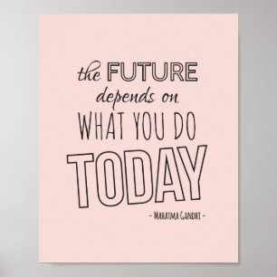Affiche inspirée de citation la future tendance