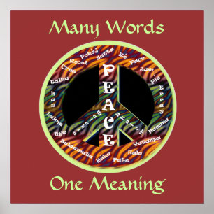 Affiche internationale des signes de paix