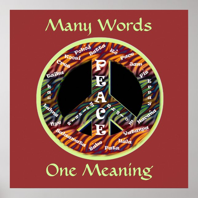 Affiche internationale des signes de paix (Devant)