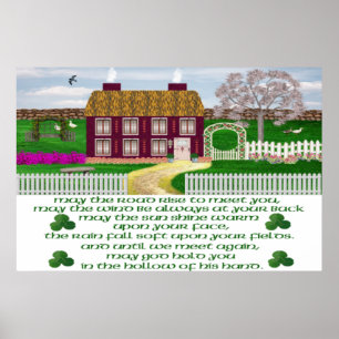 Affiche irlandaise traditionnelle de bénédiction