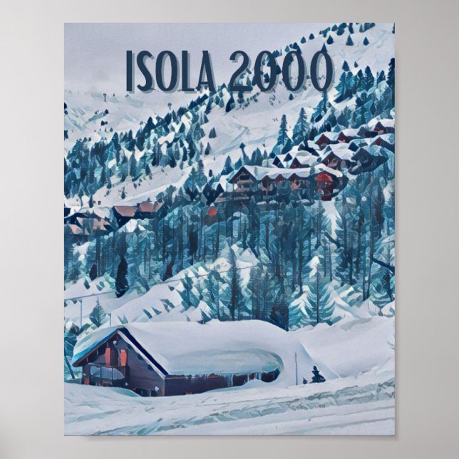 Affiche Isola 2000 Station de ski  Poster (Vorne)