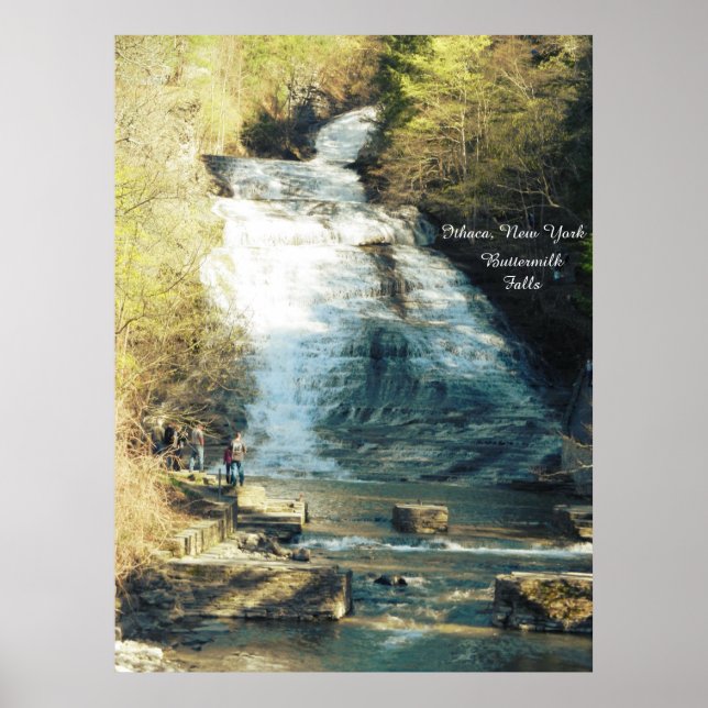 Affiche ITHACA NEW YORK BOTTERMILK FALLS (Devant)