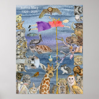 Affiche : Joanna volant parmi les animaux