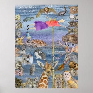 Affiche : Joanna volant parmi les animaux