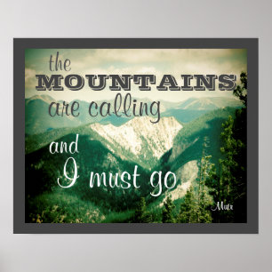 affiche John Muir cite les montagnes